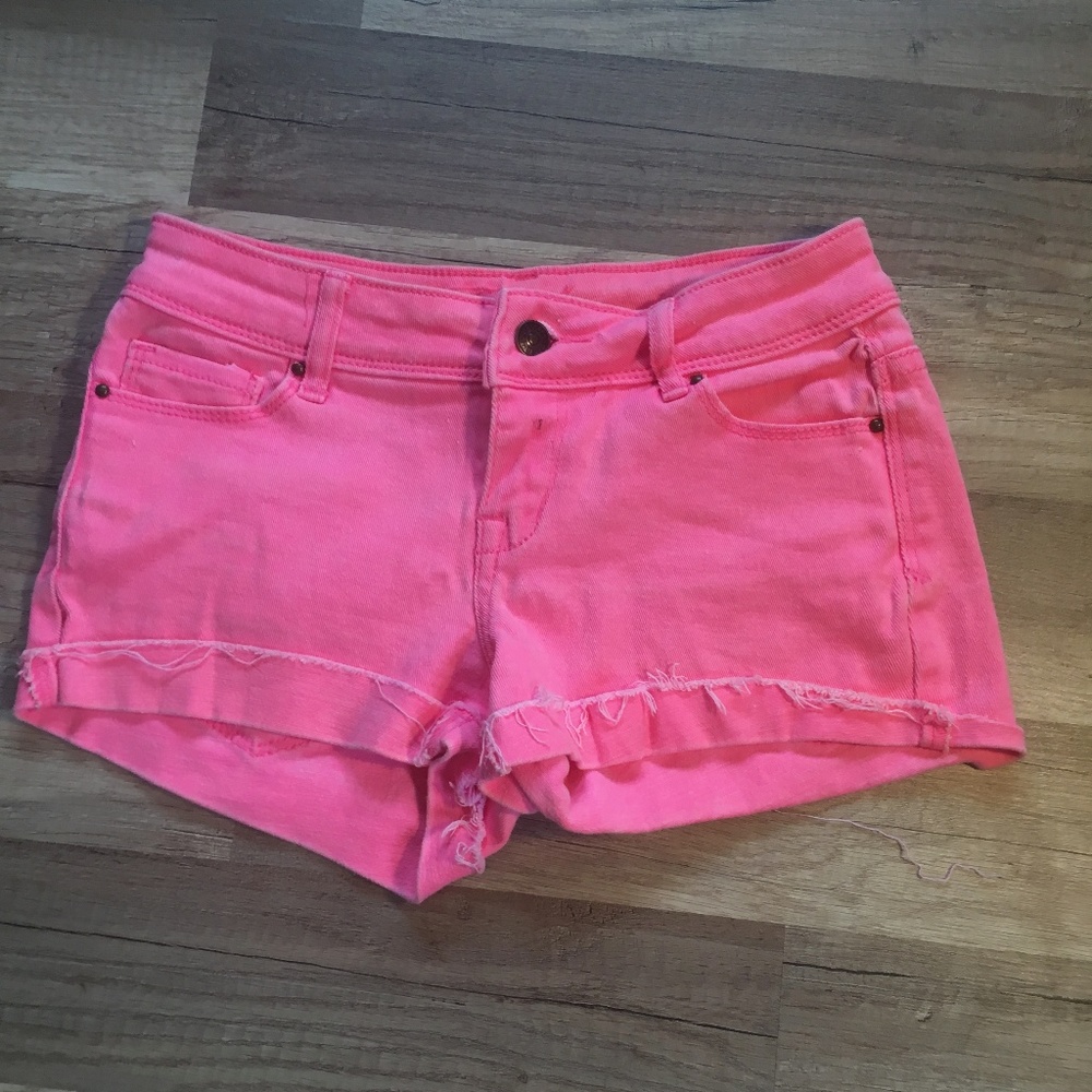 Delia s Girls Jean Neon Pink Shorts